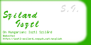 szilard isztl business card